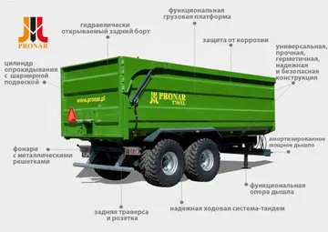 Комплектация прицепа PRONAR T700XL (источник: agrotehsfera.ru)