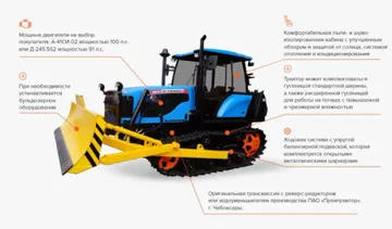 Преимущества гусеничного трактора АГРОМАШ 90ТГ (источник: glavpahar.ru)
