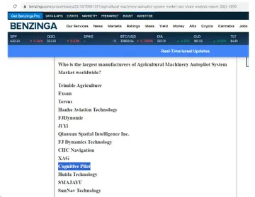 Выдержка из пресс-релиза Market Reports World, опубликованного в начале октября 2023 на сайте одного из агентств финансовой информации (источник: cognitivepilot.com)