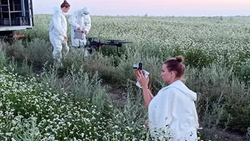 Съемки документального фильма об агродронах и летном отряде при Алтайском ГАУ