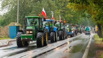 Польские фермеры на тракторах