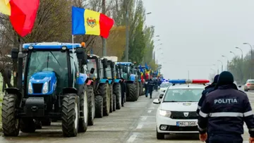 Акция протеста фермеров на тракторах в Республике Молдова (архивное фото)