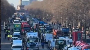 Перекрытые улицы в рамках протеста фермеров в Германии 