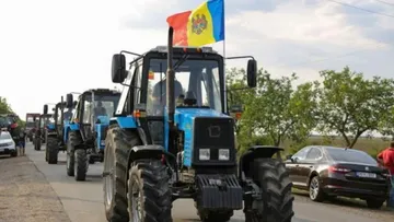 Протесты молдавских фермеров на тракторах