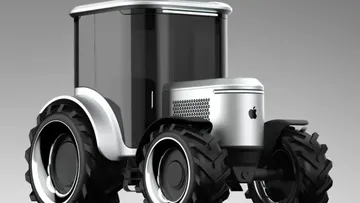 Фотография дизайнерского трактора Сергия Дворницкого, который прозвали Apple Tractor Pro или же iТрактор