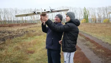 Запуск дронов собственного производства учеными Алтайского ГАУ 