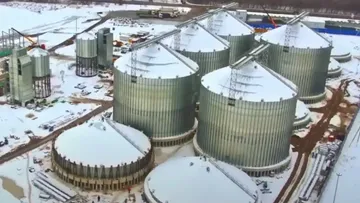 Новый современный элеваторный комплекс в Воронеже