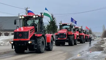 Пробег тракторов Кировец в Башкортостане