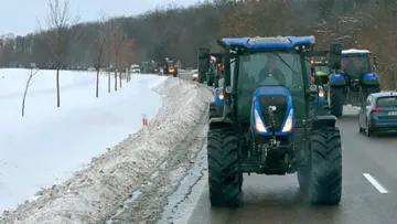Протесты польских фермеров на тракторах